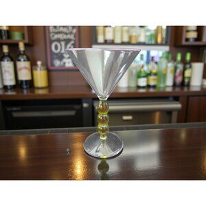 New Acrylic Green Olive Stem Cocktail Margarita Martini Glass Beverage